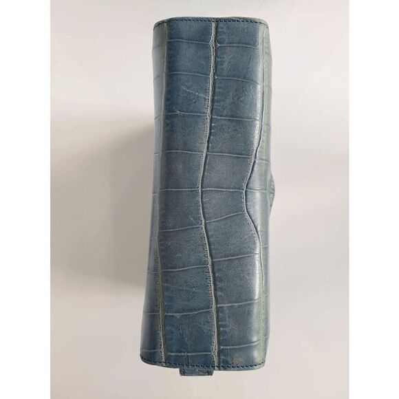 Versace Blue Croc-Embossed Crossbody Bag - Picture 12 of 16